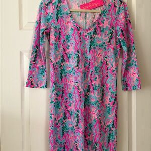 Lilly Pulitzer Seaweed Samba Dress in Pink and Blue